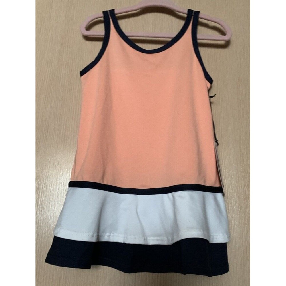 Baby Girl Tail Tennis Dress sz 3T fits 2T Papaya White Navy Cami Tank Girls NWT